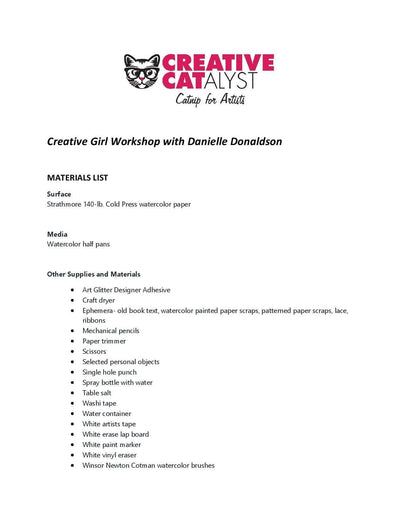 Danielle Donaldson: Creative Girl Workshop:  Watercolor Words