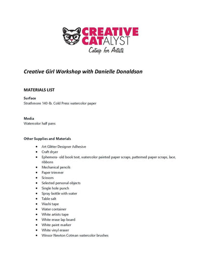 Danielle Donaldson: Creative Girl Workshop - Watercolor Story Blocks