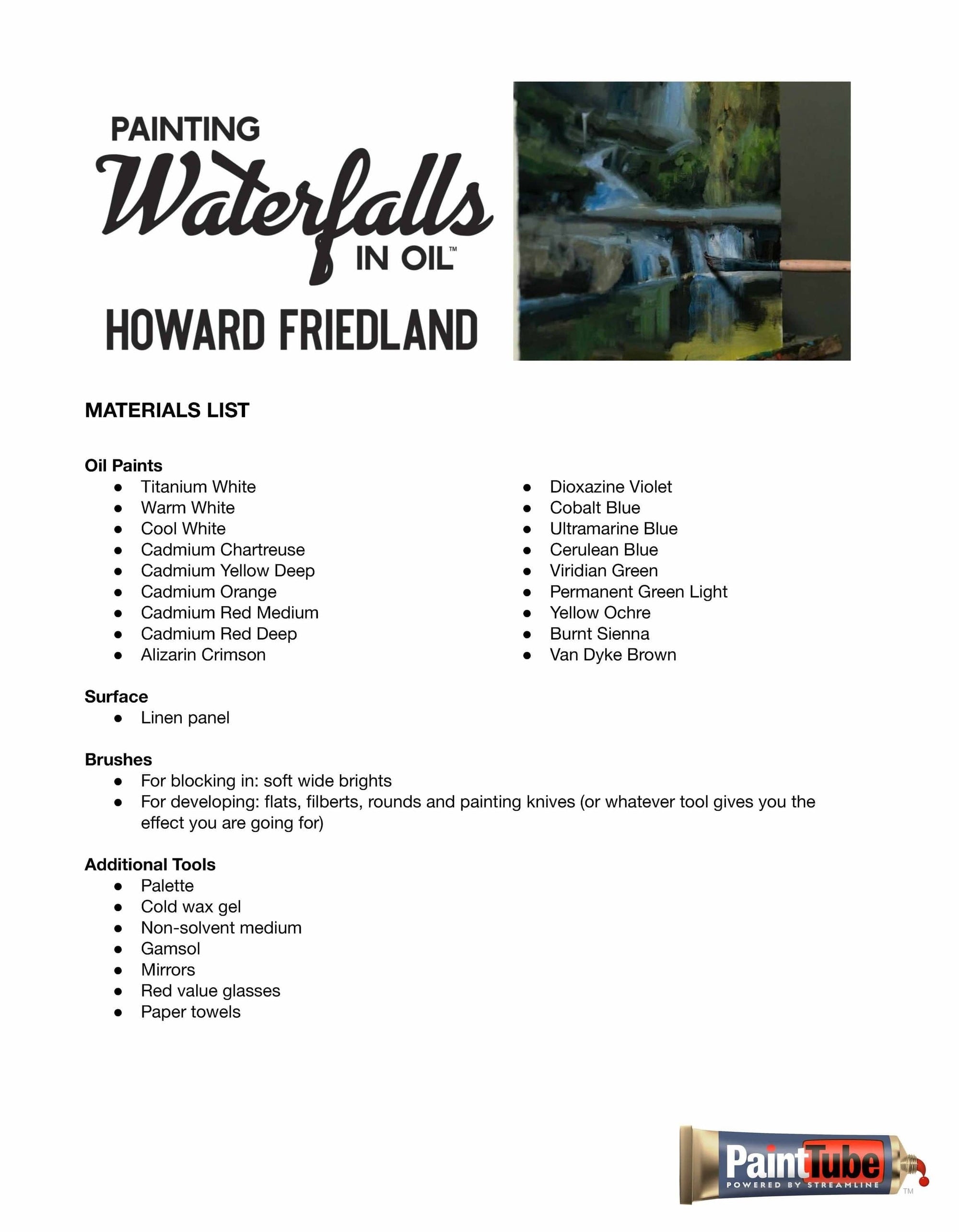Howard Friedland: Painting Waterfalls in Oil