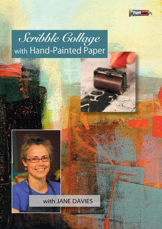 Jane Davies: Scribble Collage with Hand-Painted Paper - Streaming