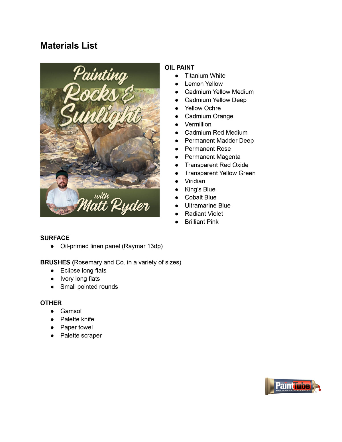 Matt Ryder: Painting Rocks & Sunlight - PaintTube.tv