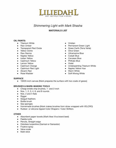 Mark Shasha: Shimmering Light